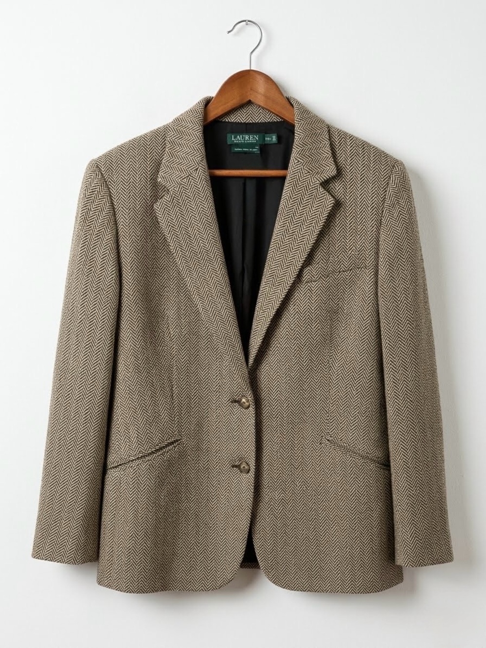 Vintage Ralph Lauren Herringbone Blazer Oversized Look